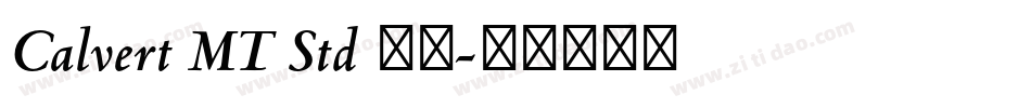 Calvert MT Std 粗体字体转换